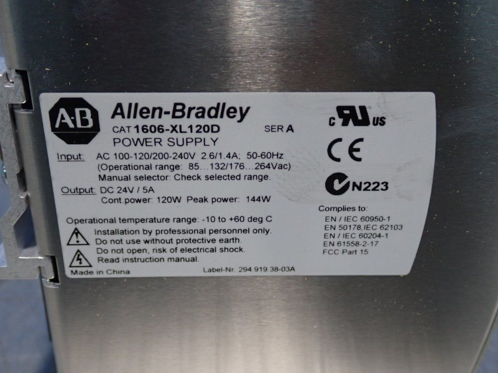 Allen Bradley Dc Power Supply - 1606-xl120d