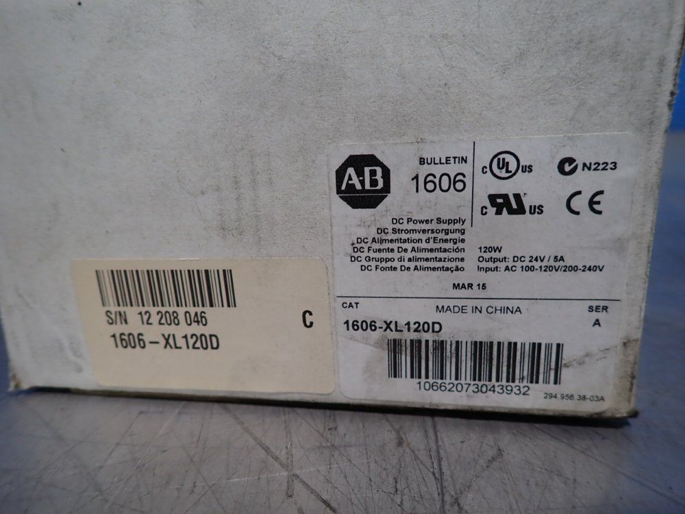 Allen Bradley Dc Power Supply - 1606-xl120d