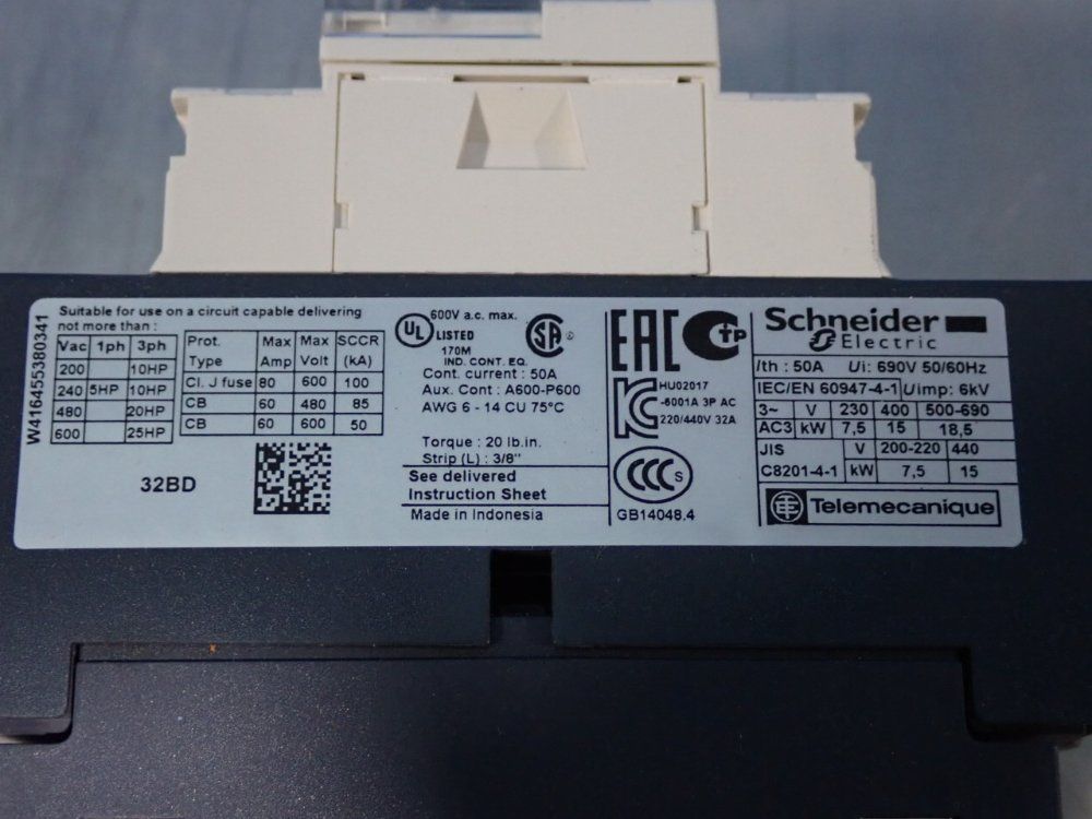 Schneider Electric Contactor - Lc1d32bd