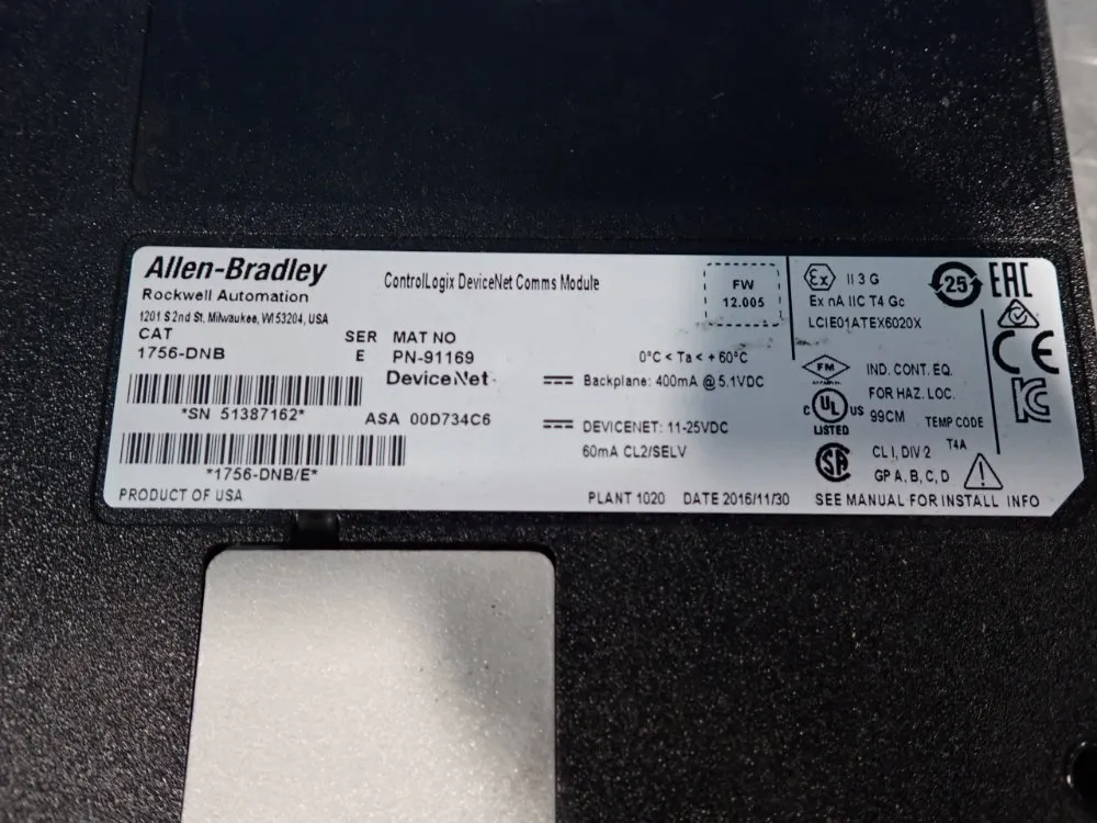 Allen Bradley Communication Module - 1756-dnb