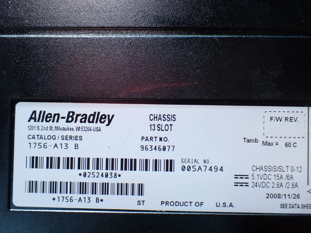 Allen-bradley 13 Slot Chassis W/processor And I/o Modules - 1756-a13