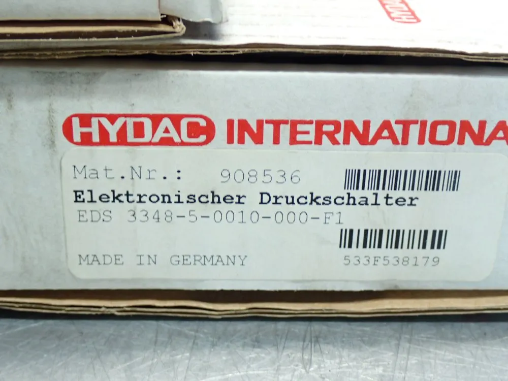 Hydac Eds3300 Pressure Switch, 3pcs - 908536