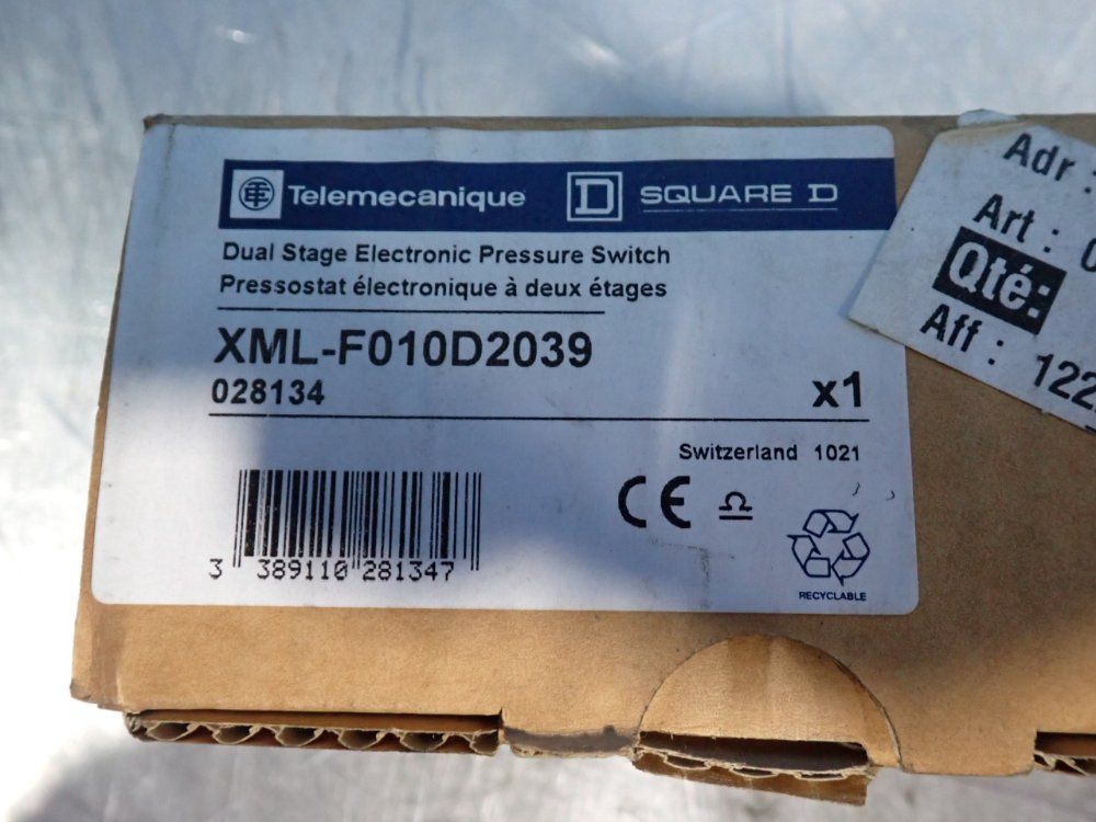 Telemecanique 580 Psi Dual Stage Electronic Pressure Switch - Xml-f010d2039
