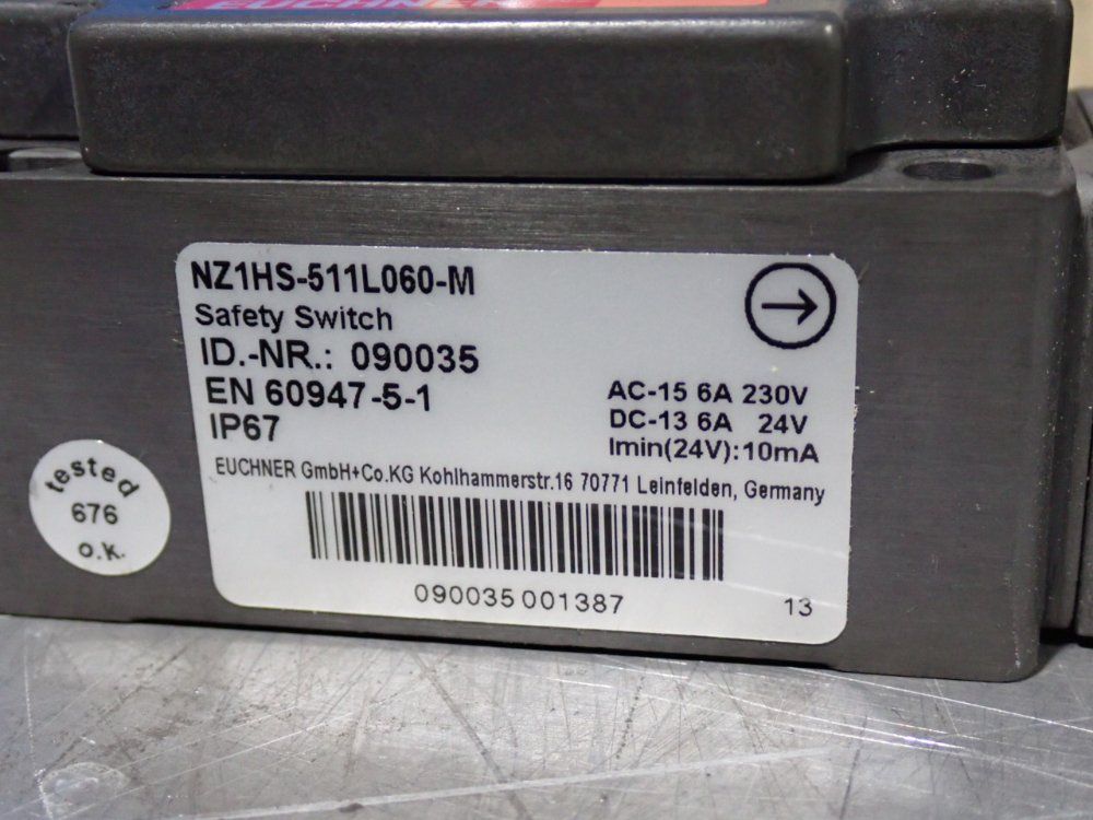 Euchner Safety Switches - Nz1hs-511l060-m