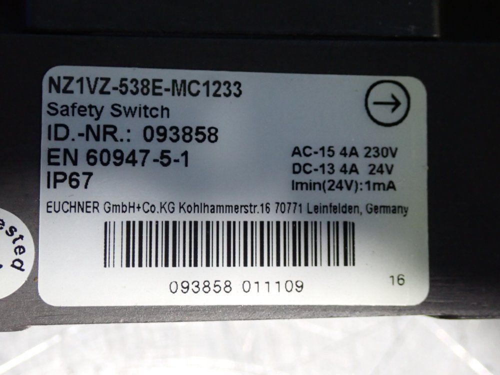 Euchner Misc. Safety Switches