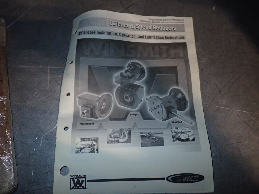 Winsmith 0.56 Hp Worm Gear Speed Reducer - 917mwt