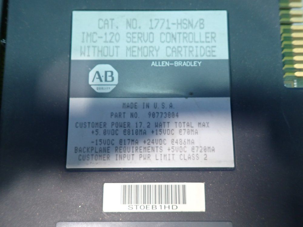 Allen-bradley Imc-120 Servo Controller - 1771-hsn/b
