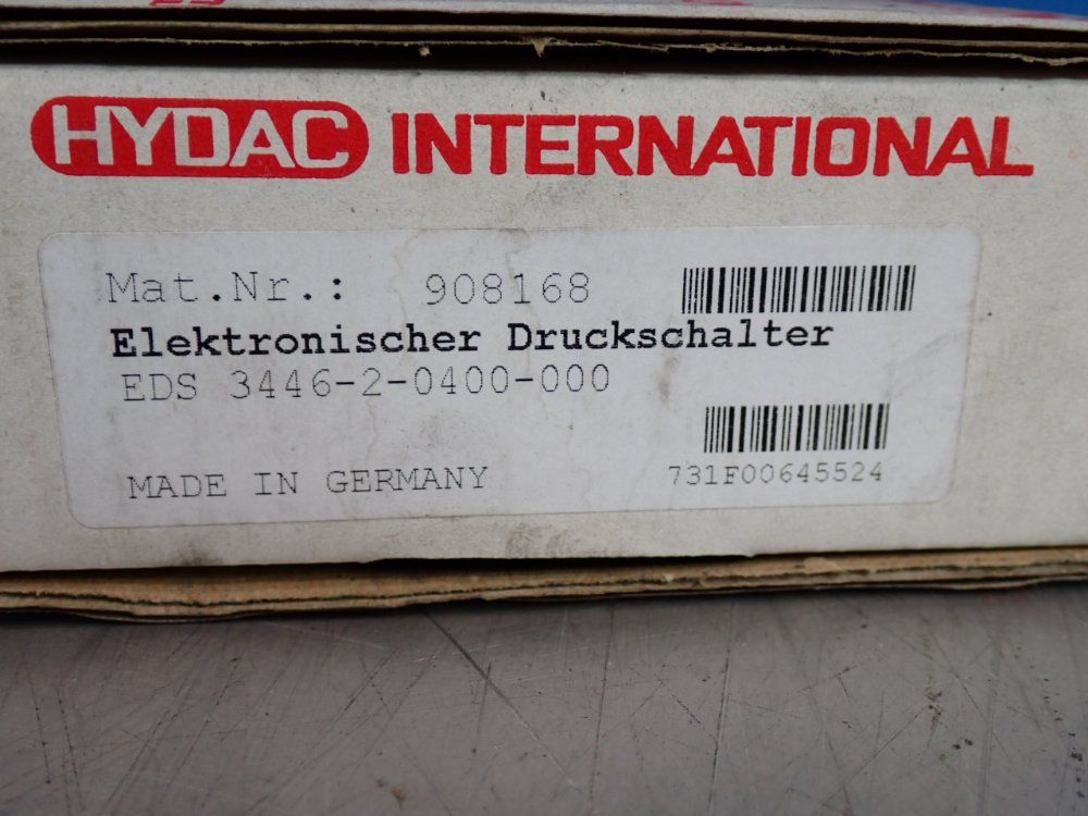Hydac Electronic Pressure Switch - Eds 3446-2-0400-000