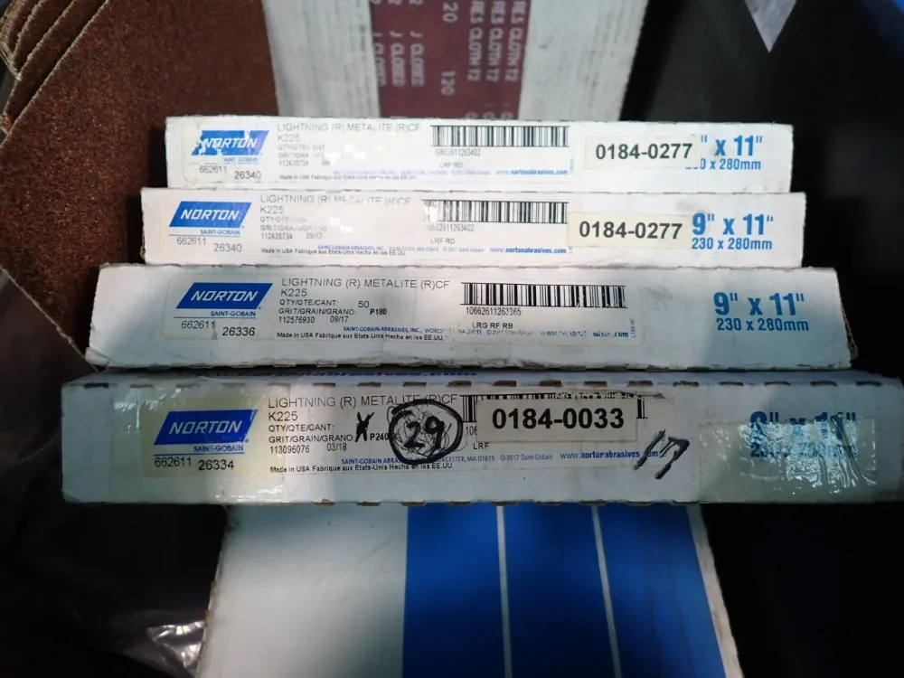 Norton 9" X 11" Misc. Abrasive Cloth Sheets