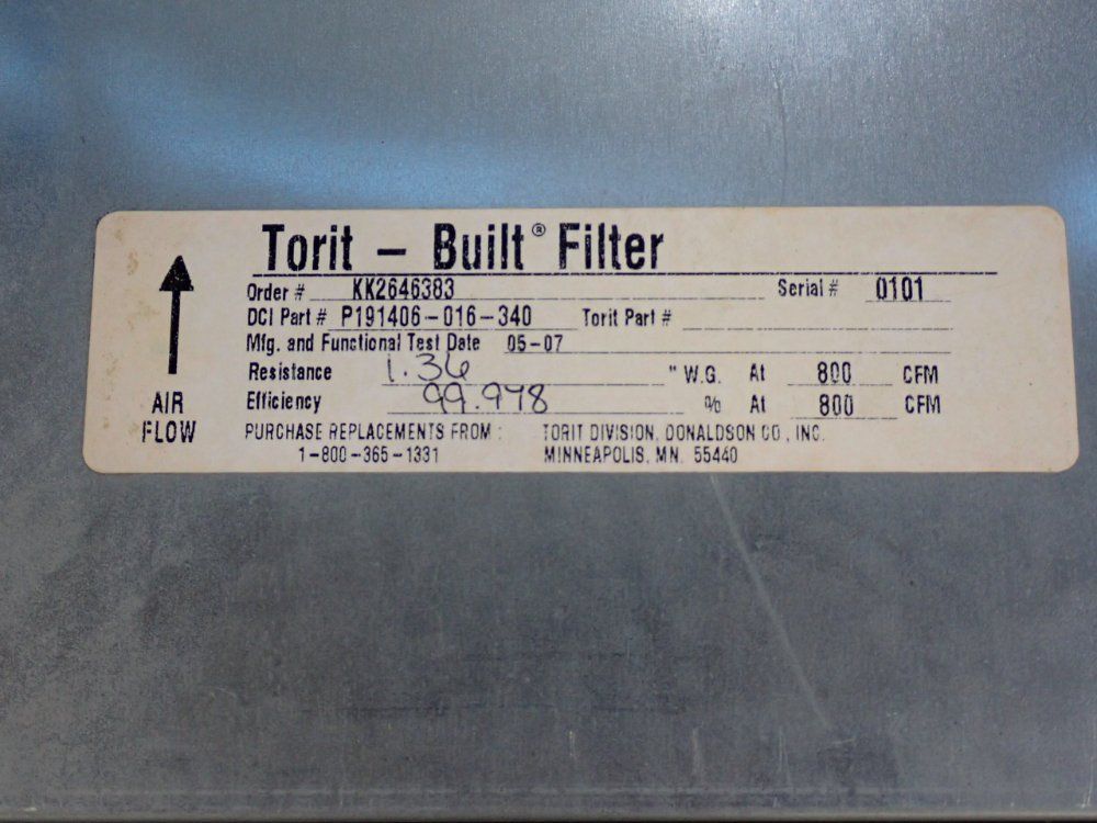 Torit Built Filter - P191406-016-340