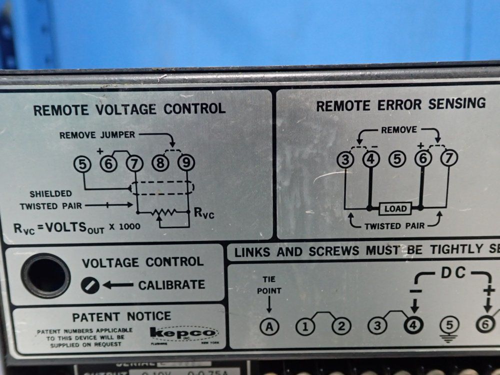 Kepco Dc Power Supply - Abc 10-0.75m