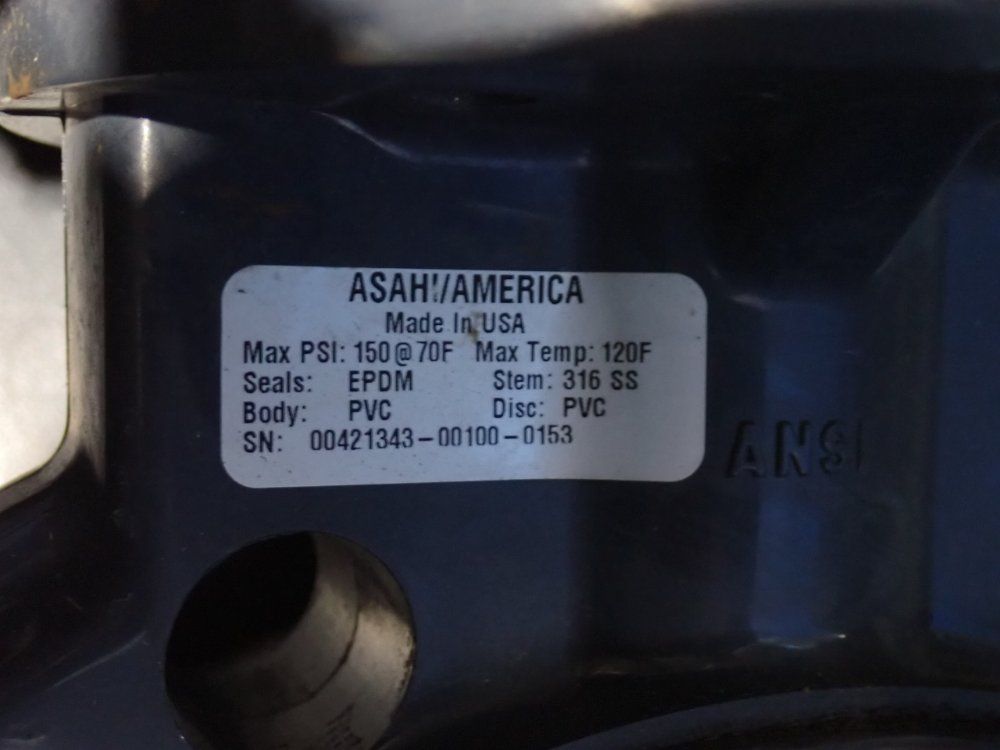 Asahi/america 150 At 70 Degrees F Butterfly Valves - 150-6