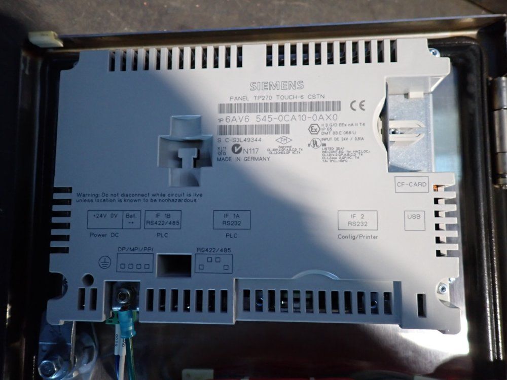 Siemens Simatic Tp270 Touch-6 Operator Panel - 6av6545-0ca10-0ax0