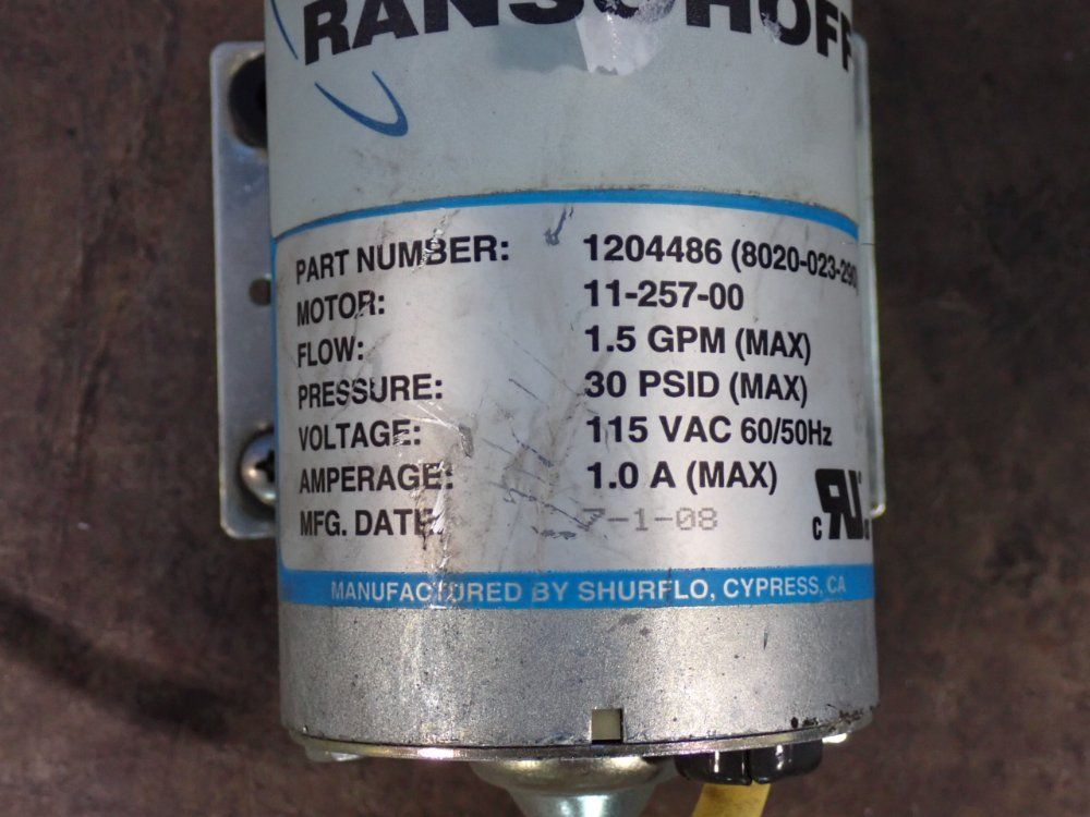 Ransohoff 1.5 Gpm, 30 Psid Industrial Pump - 1204486