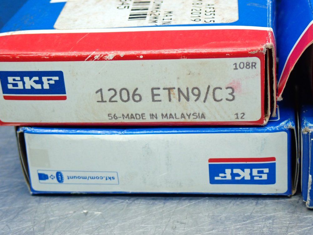 Skf Self-aligning Ball Bearing (2)-1206etn9 & (2)-1206etn9c3, 4pcs - 1206etn9
