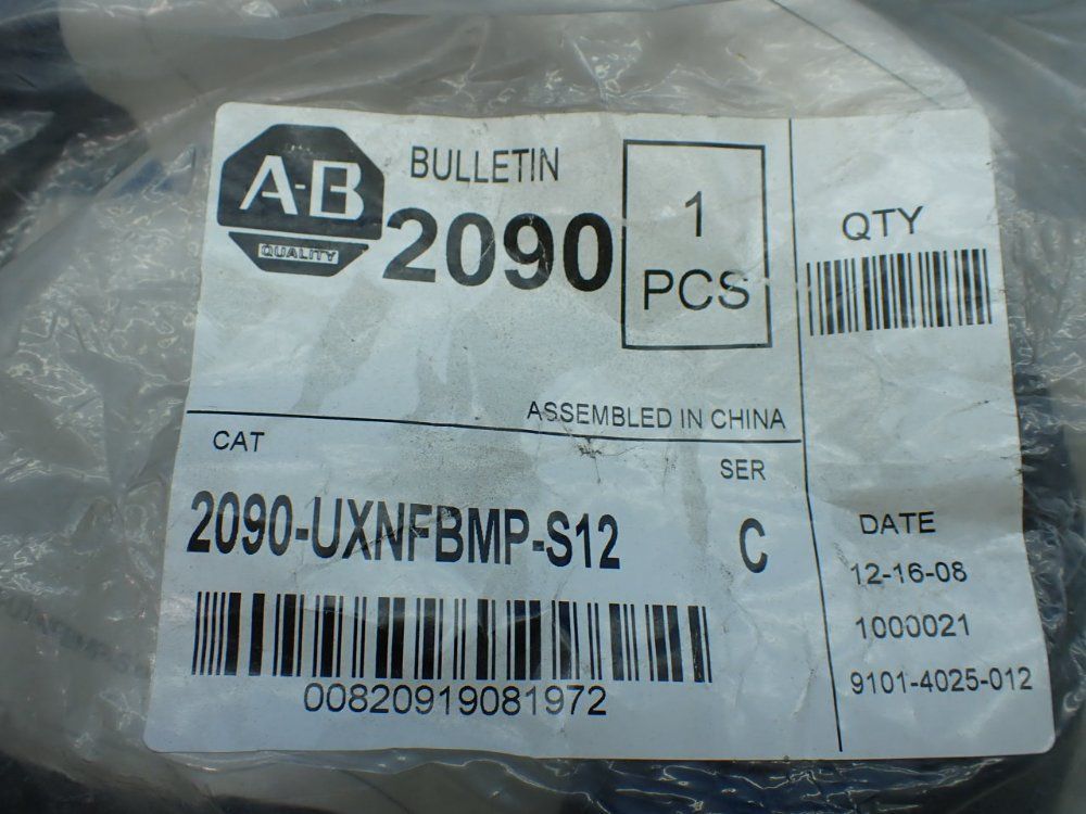 Allen-bradley Motor Feedback Cable - 2090-uxnfbmp-s12