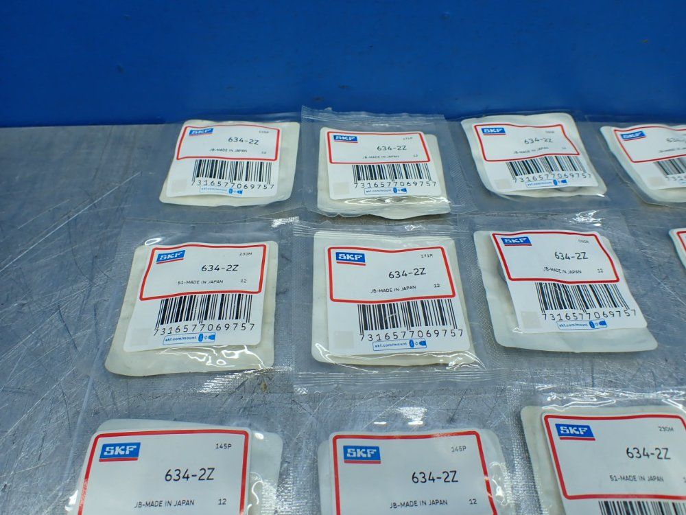 Skf 4 Mm Id, 16 Mm Od, 5 Mm Width 32 Radial/deep Groove Ball Bearings - 634-2z