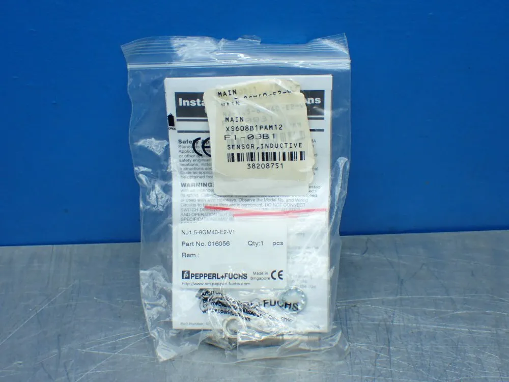 Pepperl+fuchs Inductive Proximity Sensor - Nj1.5-8gm40-e2-v1