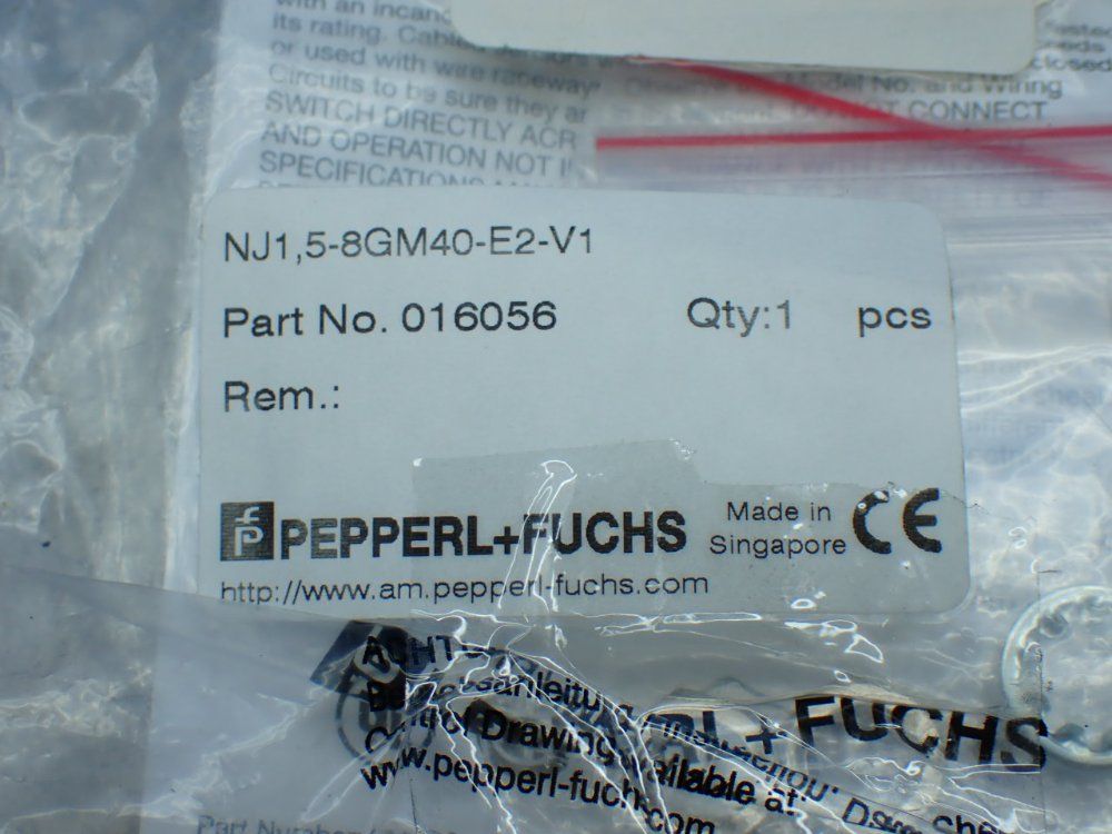 Pepperl+fuchs Inductive Proximity Sensor - Nj1.5-8gm40-e2-v1