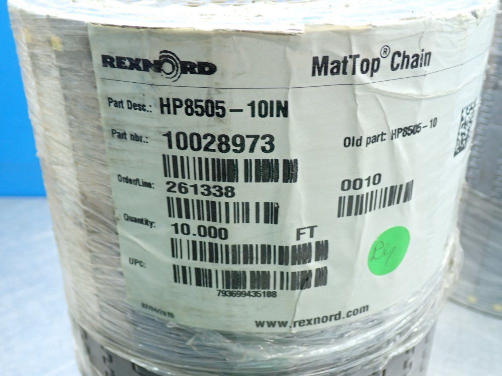 Rexnord Mattop 8500-series Wide Chain Modular Belting, 2pcs - Hp8505-10in