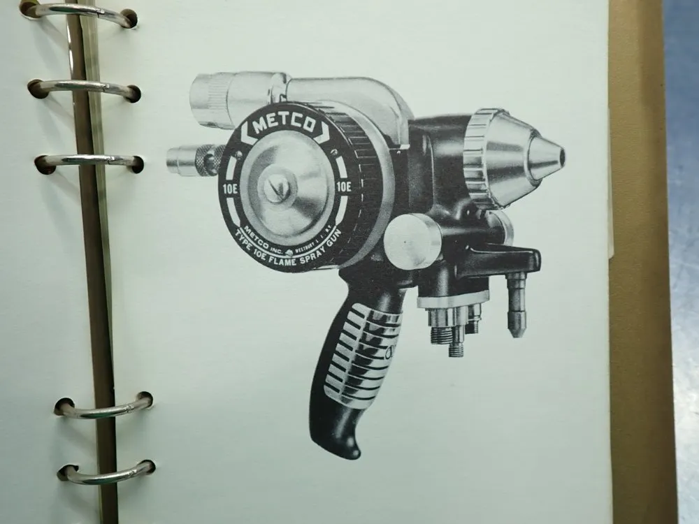 Metco Type 10e Flame Spray Gun Instruction Manual - 10e