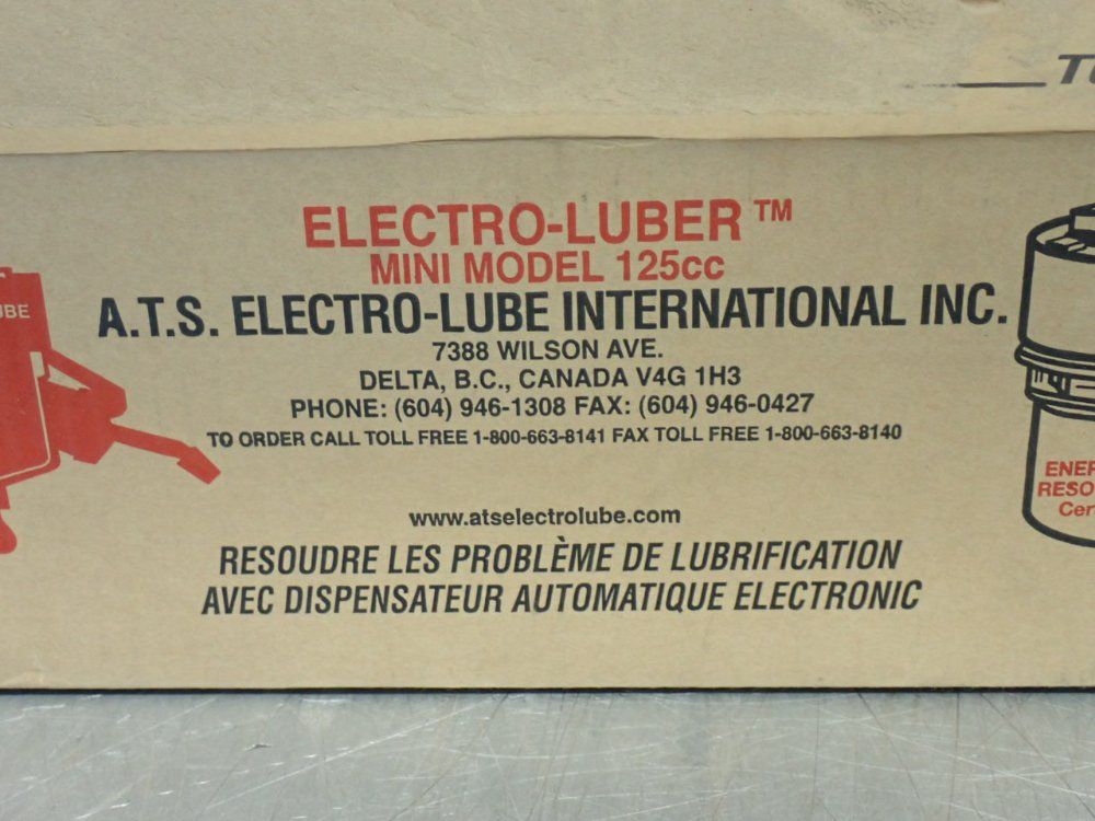 Electro-lube 8 Electonic Lubricators 125cc - Lubriplate Fgl-2