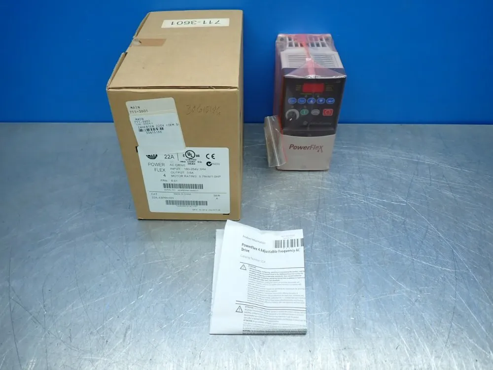 Allen-bradley 1hp Powerflex 4 Ac Drive - 22a-a3p6n103