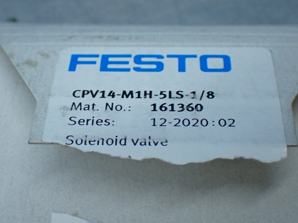 Festo Pneumatic Solenoid Valve - Cpv14-m1h-5ls-1/8