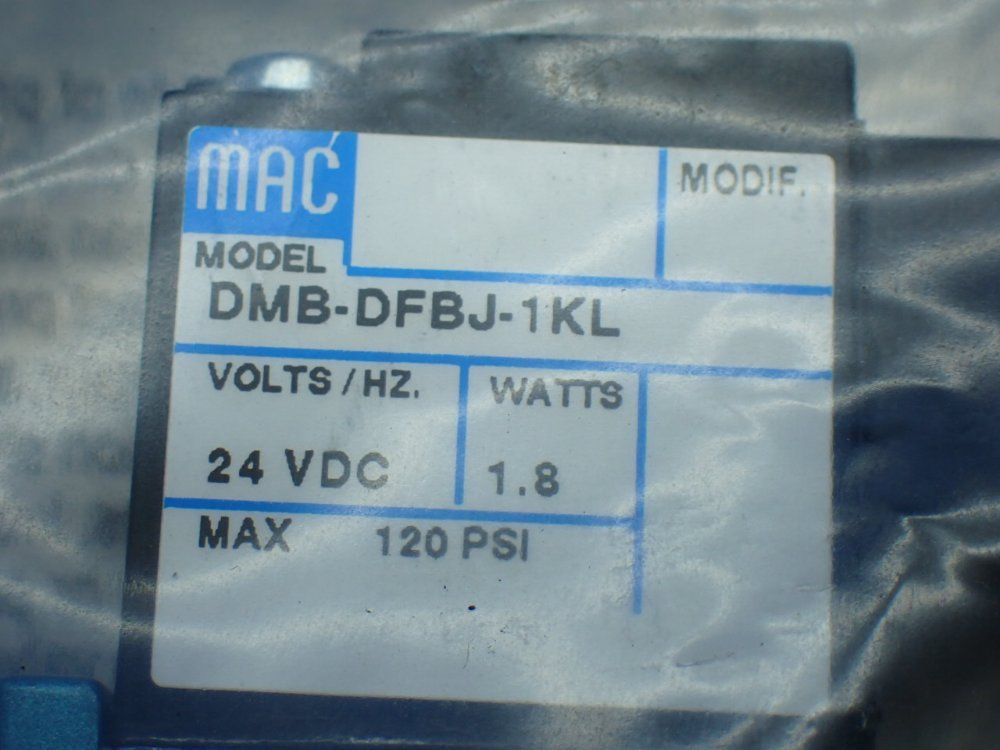 Mac Valves Pneumatic Solenoid Valve - 52a-11-b0b-dm-dfbj-1kl