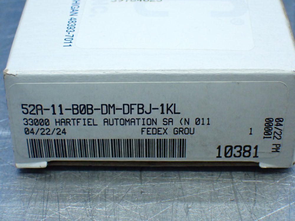 Mac Valves Pneumatic Solenoid Valve - 52a-11-b0b-dm-dfbj-1kl