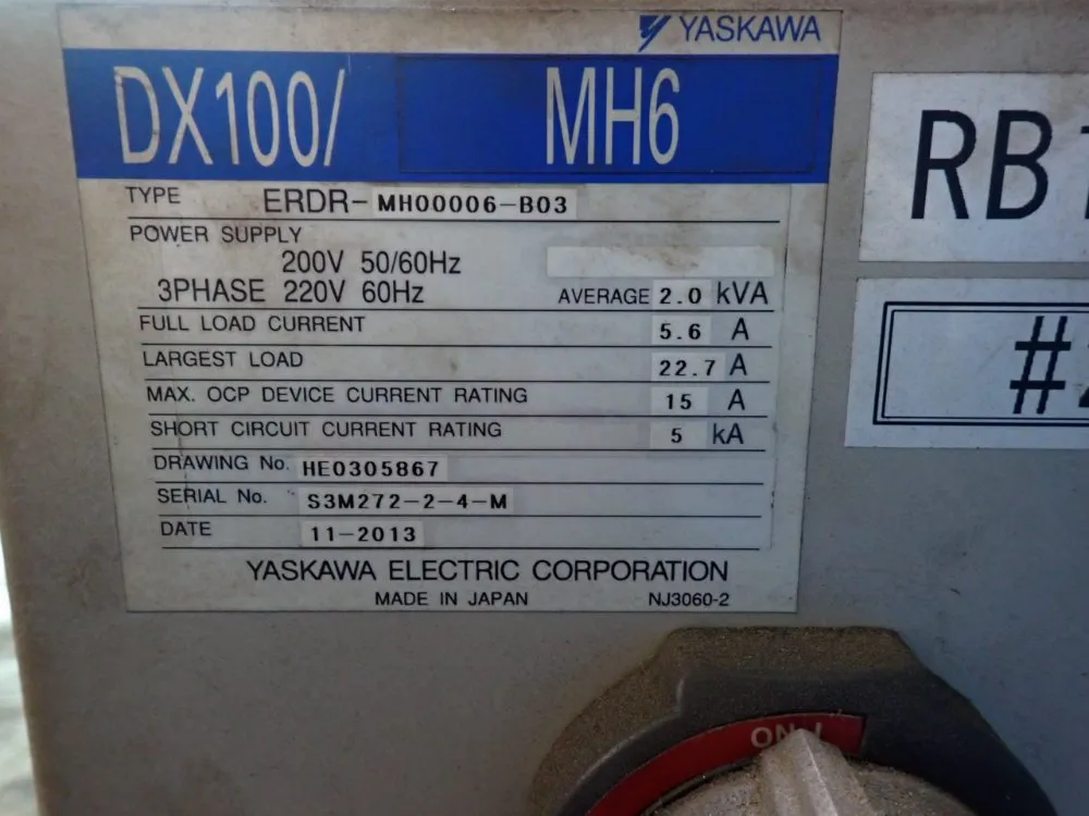 Yaskawa Motoman Robot - Mh6