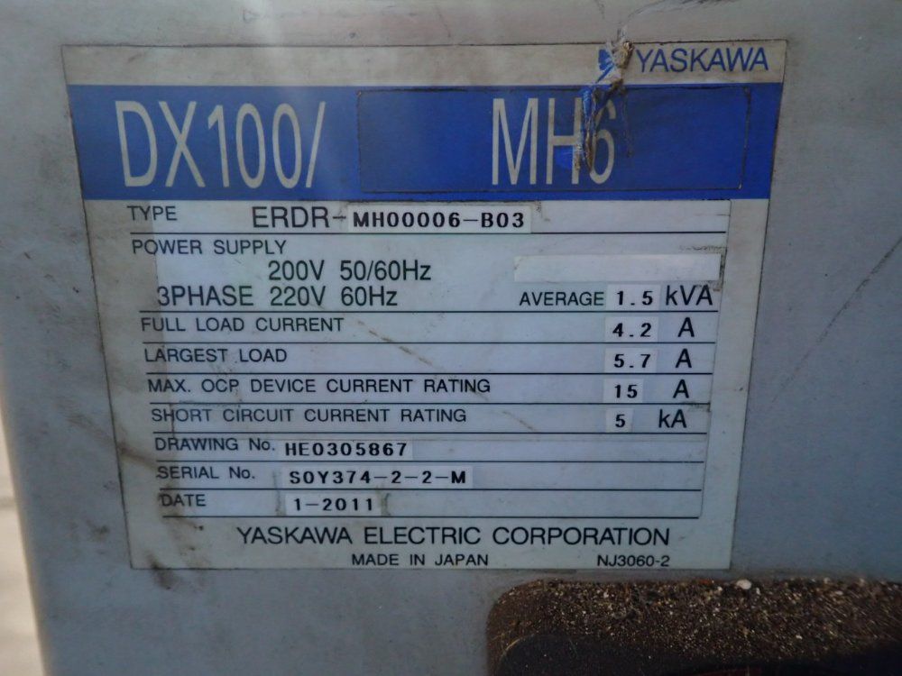 Yaskawa Electric Robot - Mh6