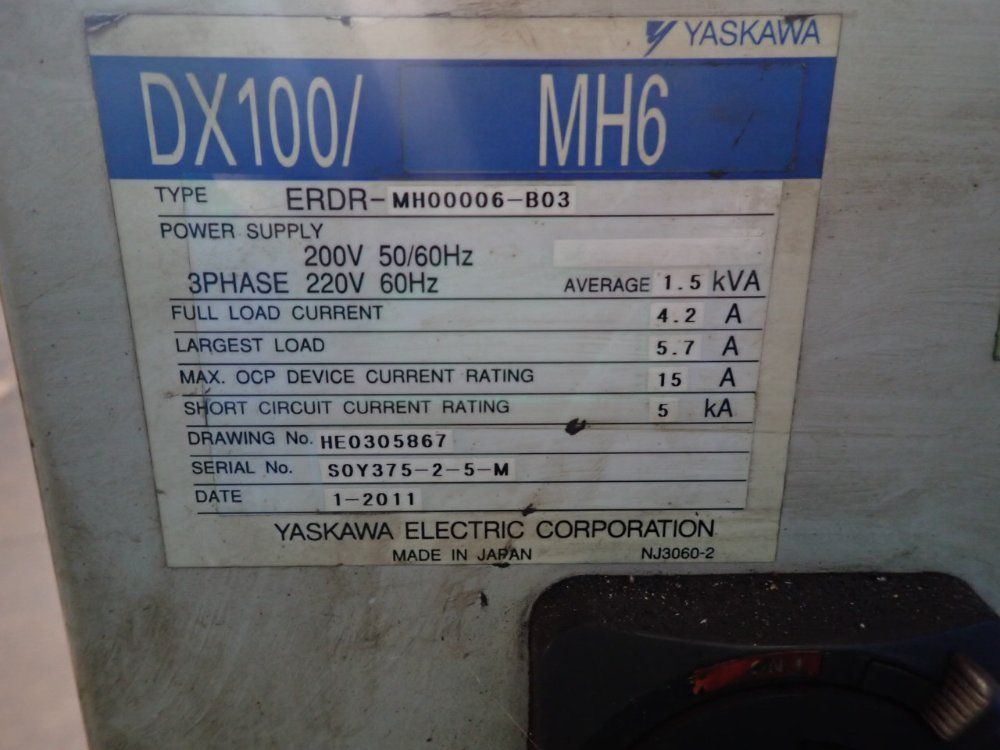 Yaskawa Electric Robot - Mh6