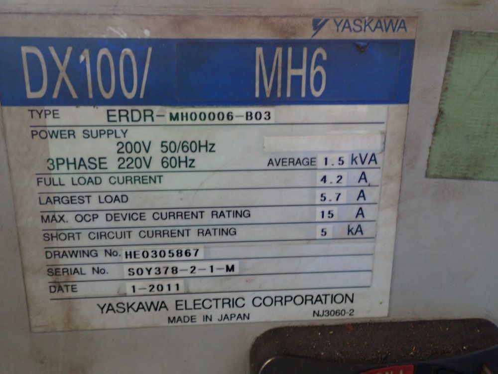 Yaskawa Electric Robot - Mh6