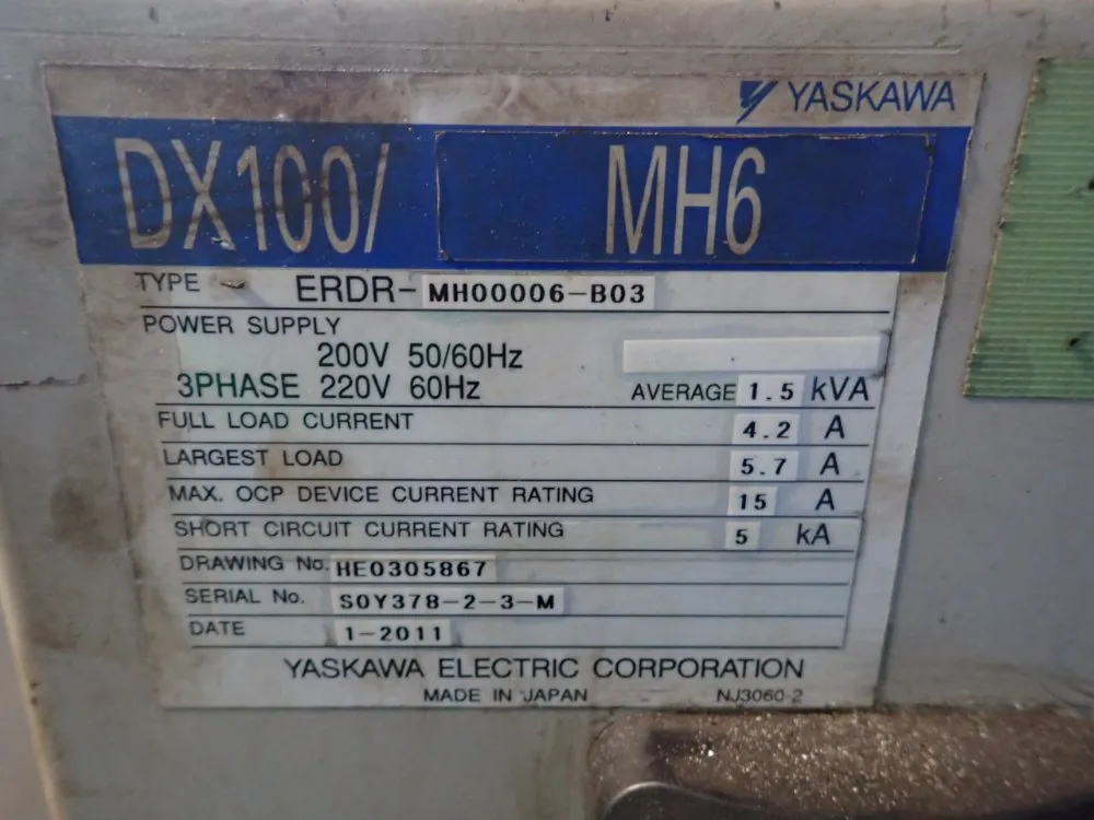 Yaskawa Electric Robot - Mh6