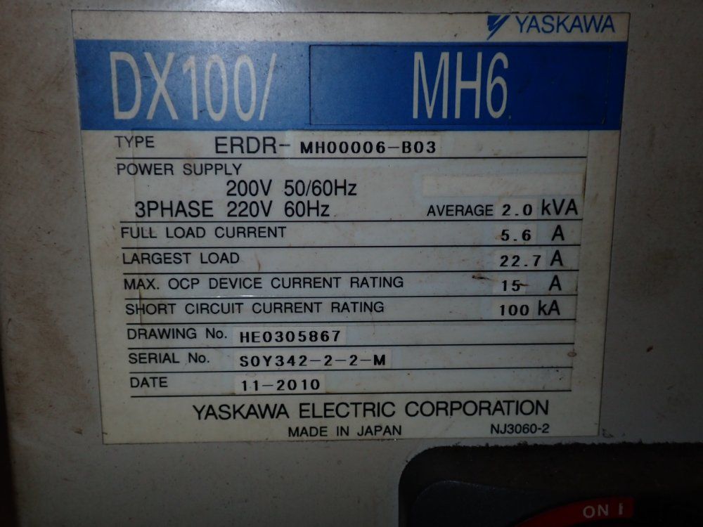 Yaskawa Motoman Robot - Mh6