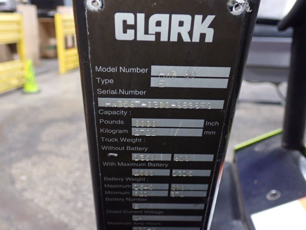 Clark 6000 Lbs Electric Pallet Jack - Hwd 30