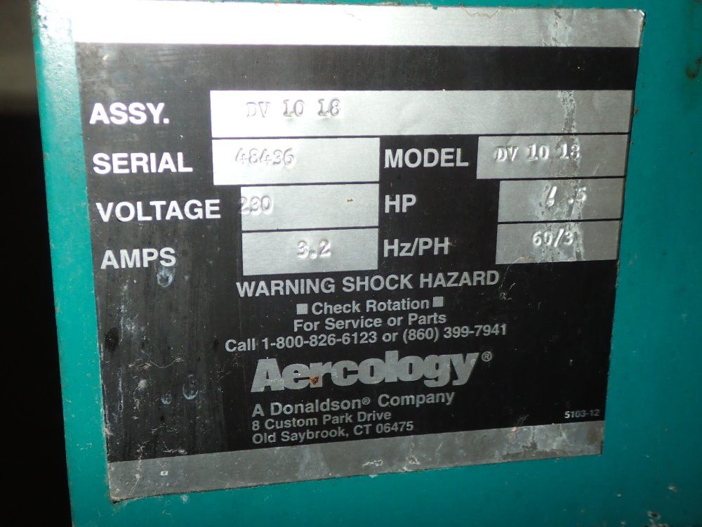 Aercology 1/2 Hp Dust Collector - Dv1018