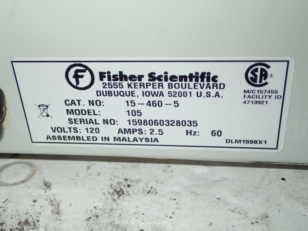 Fisher Scientific 6'' X 11'' X 6'' Id Heated Water Bath - Isotemp 105