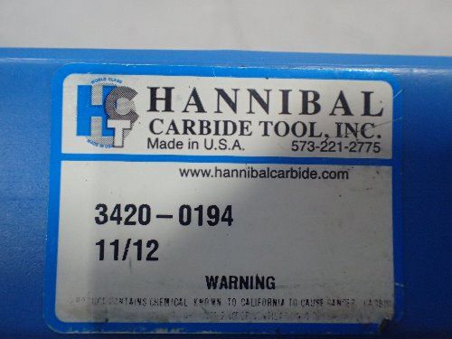 Hannibal Carbide Tool 3 Hannibal Carbide Tool 3420-0194 11/12 Carbide Tipped Reamers 1" Shaft - 3420-0194 11/12