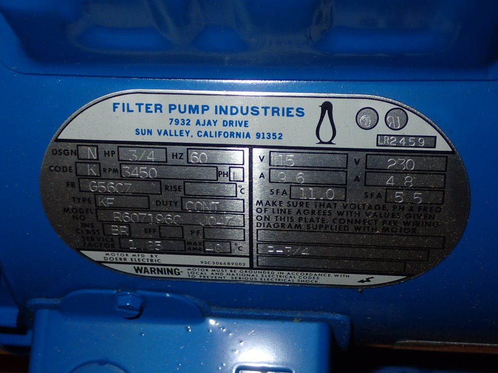 Filter Pump Industries Pump