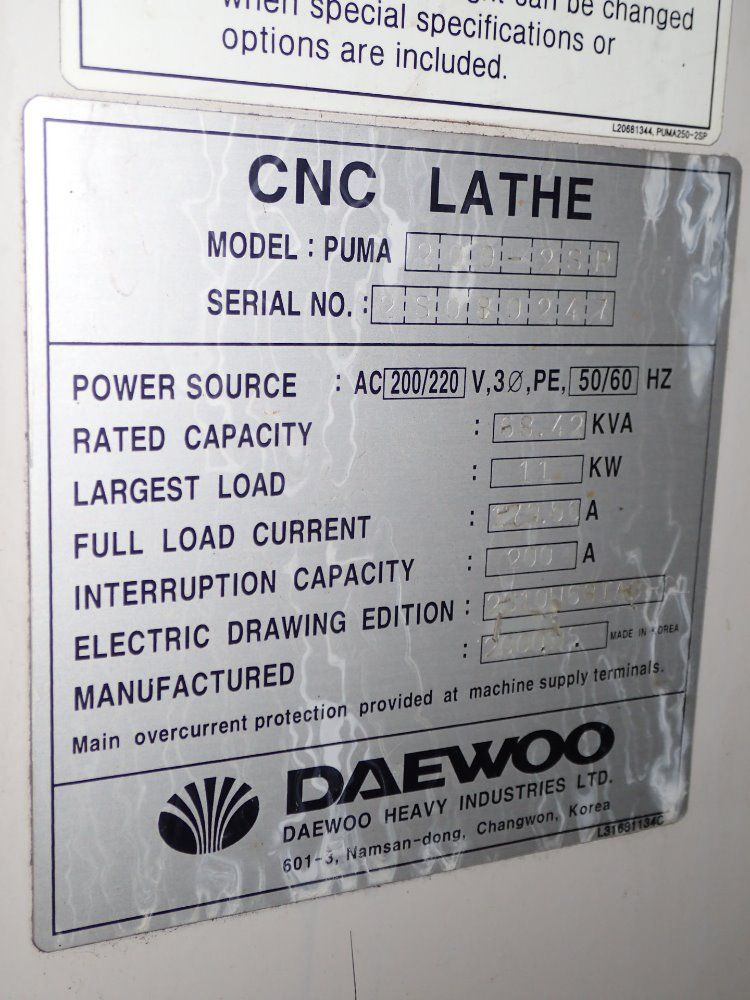 Daewoo Cnc Lathe