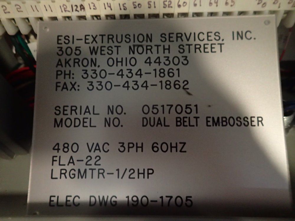 Extrusion Services Dual Belt Embosser