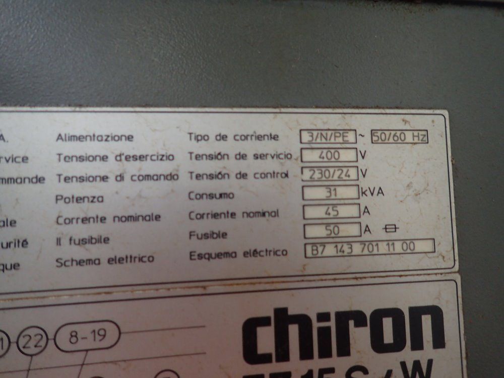 Chiron Cnc Vertical Machining Center