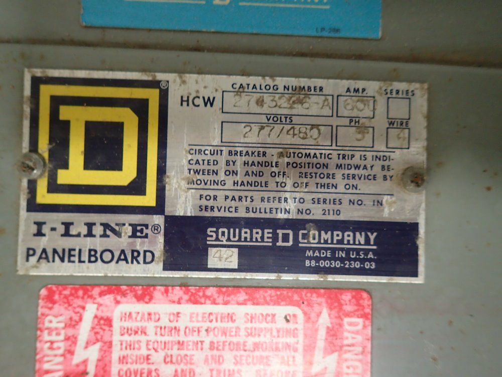 Square D I - Line Panel Board