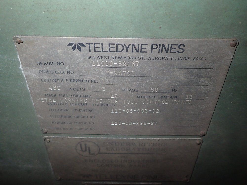 Teledyne Pines Hydraulic Benderpower Roller Conveyors