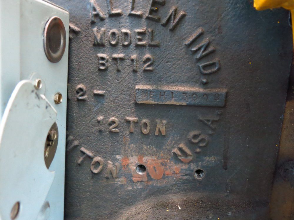 Alva Allen 12 Ton Obi Press - Bt12