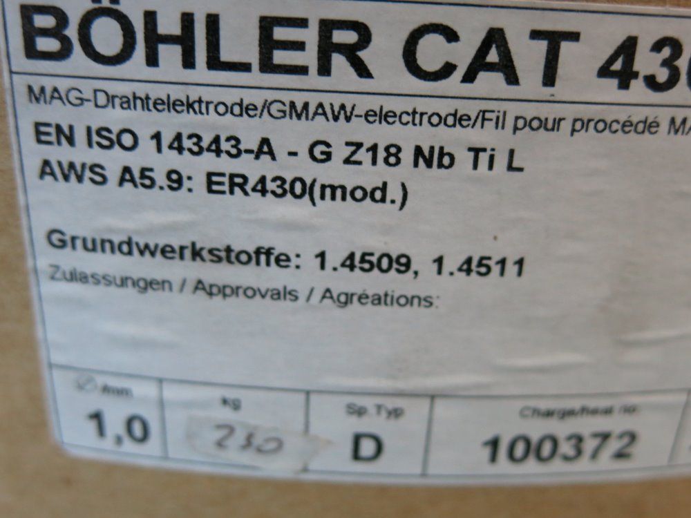 Bohler Welding Wire - 430l