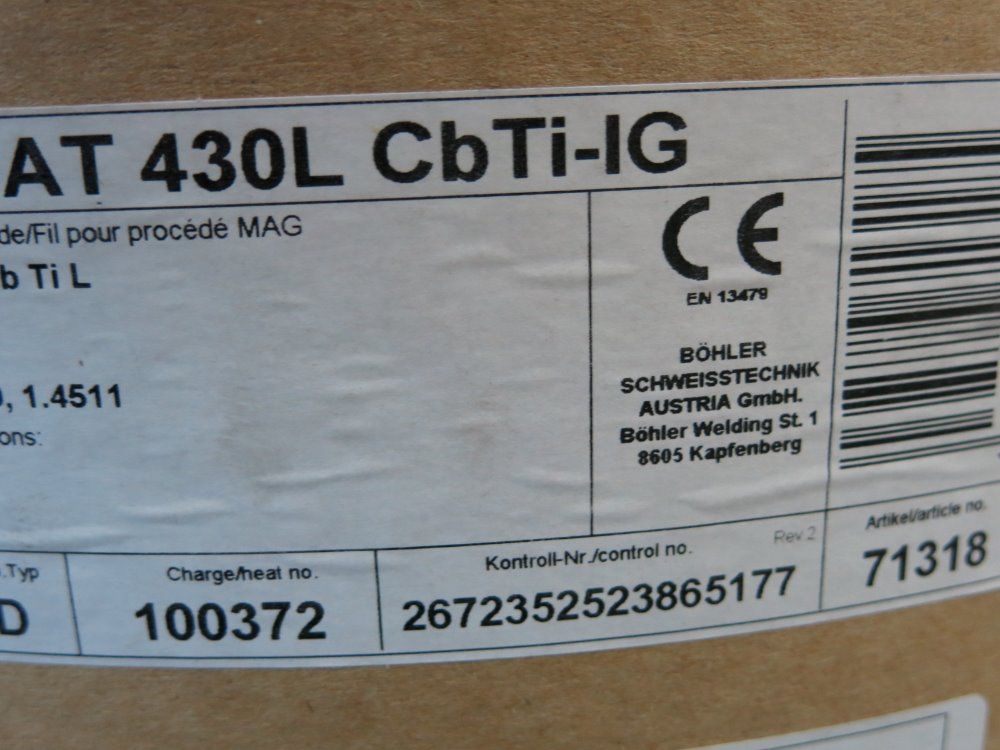 Bohler Welding Wire - 430l