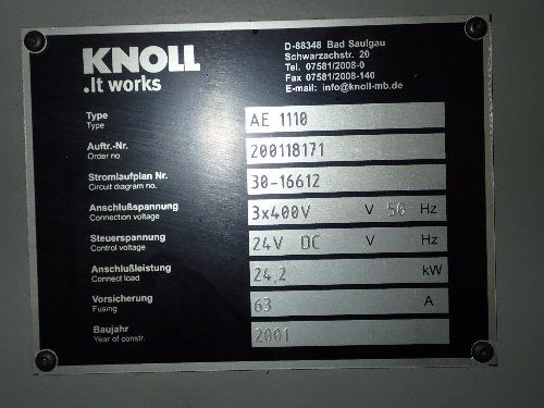 Knoll Coolant Unit / Paper Filter Unit